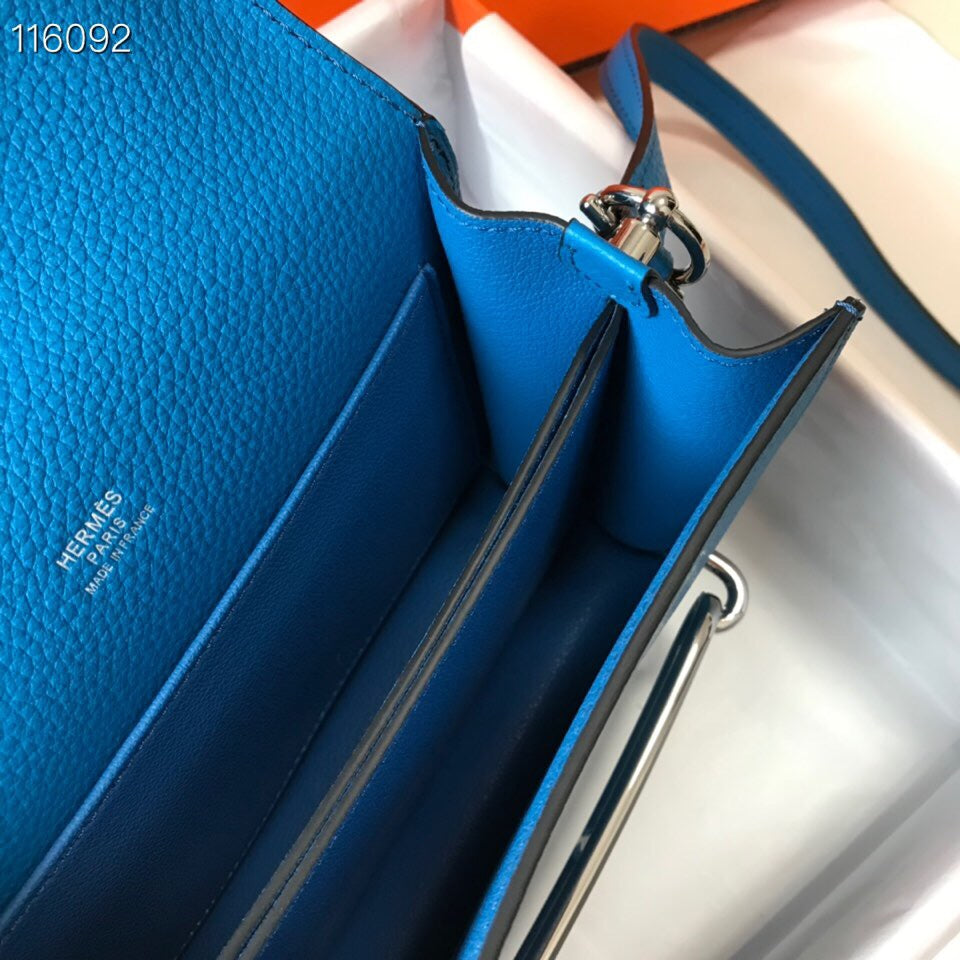 HM SAC ROULIS 19 COBALT TOGO LEATHER