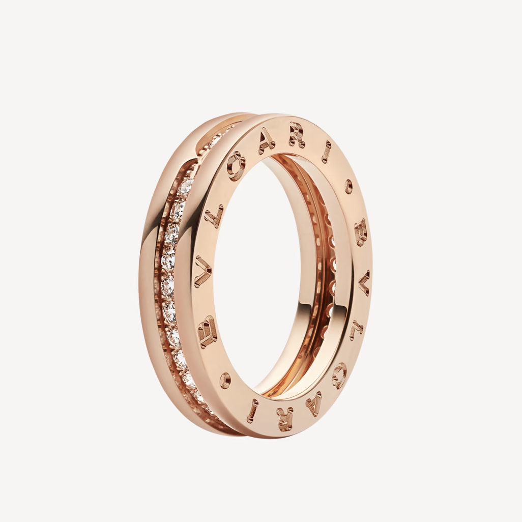 DIANA ZERO 1 ONE-BAND PAVED DIAMONDS ON THE SPIRAL RING