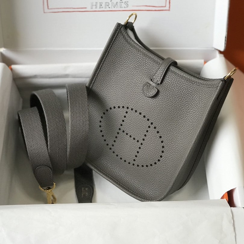 Mini Evelyne 18cm Dark Grey Togo Ghw