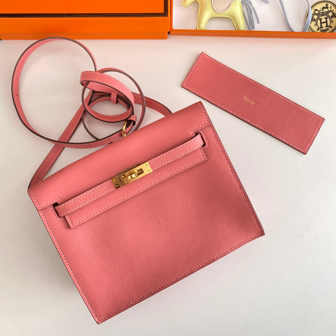 Kelly Danse II 22cm Pink Evercolor Leather Ghw