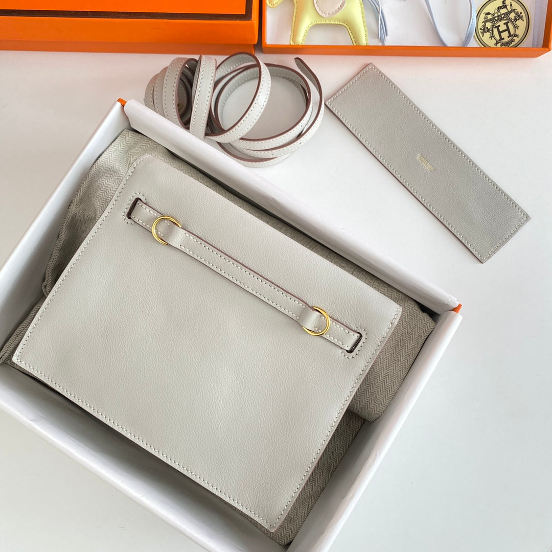 Kelly Danse II 22cm Light Grey Evercolor Leather Ghw
