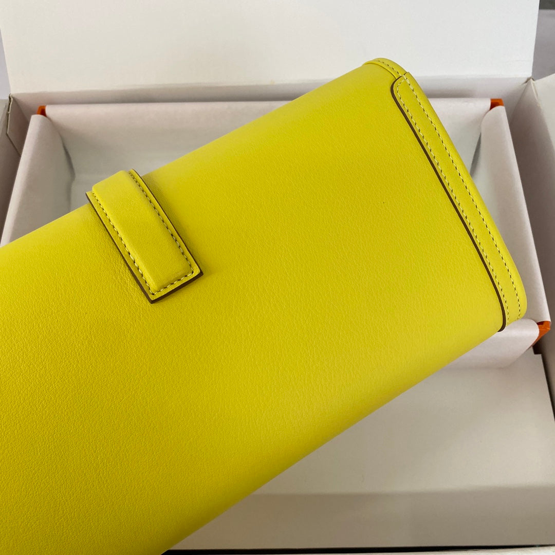 HM Jige 29 Lemon Yellow Swift Calfskin 229025