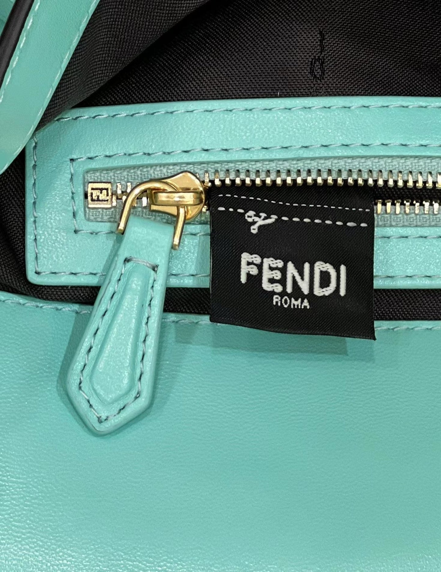 Baguette 27cm Tiffany Blue Lambskin Gold Hardware