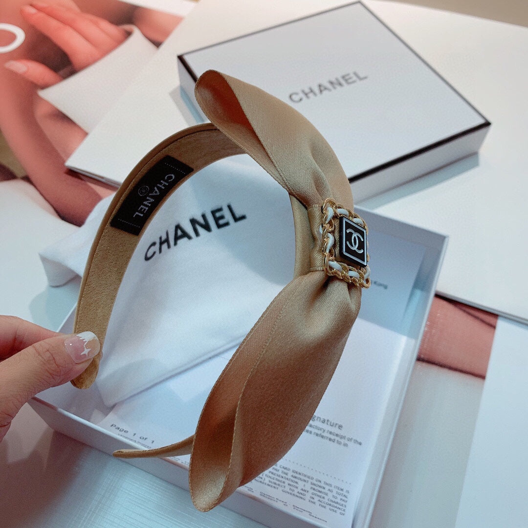 CAMEL BEIGE SILK HAIRBAND 832202