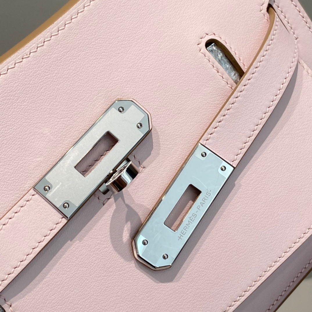 HM JYPSI¨¨RE MINI 23 MAUVE PALE CALFSKIN SILVER HARDWARE