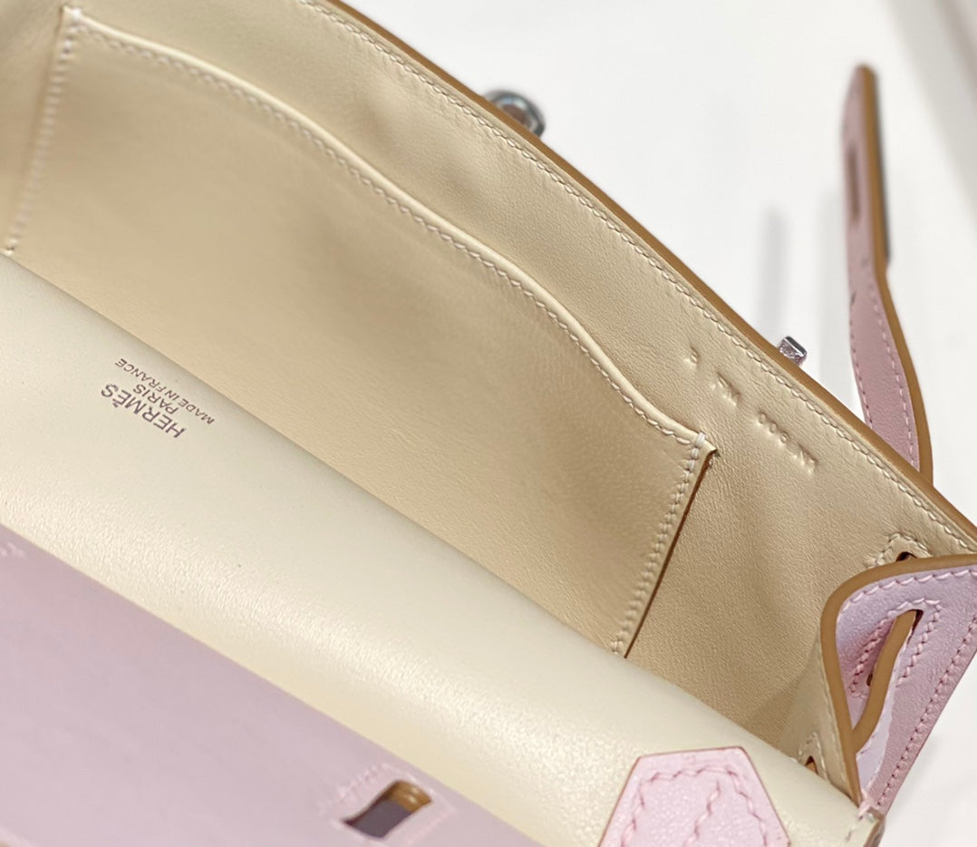 HM JYPSI¨¨RE MINI 23 MAUVE PALE CALFSKIN SILVER HARDWARE