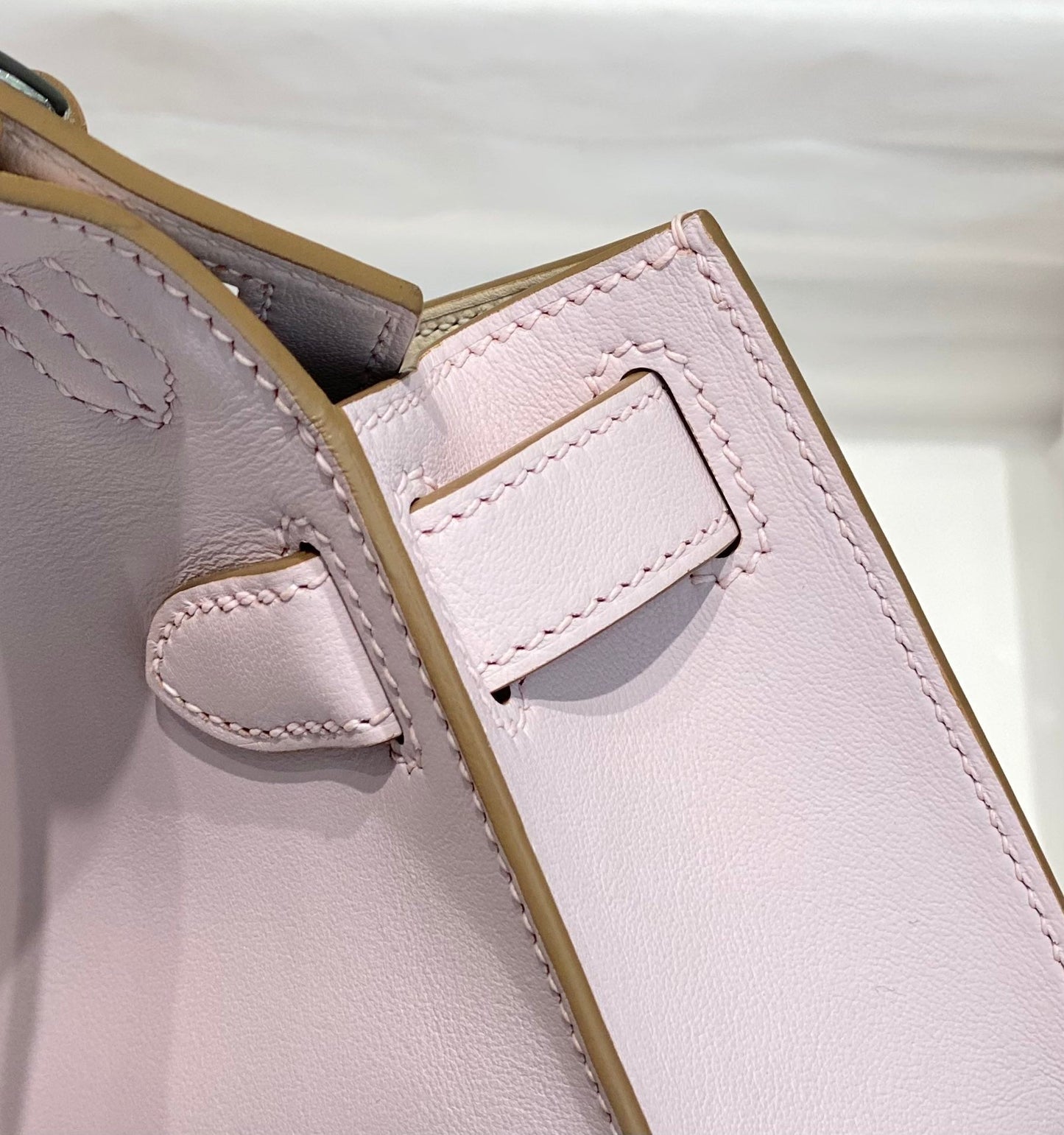 HM JYPSI¨¨RE MINI 23 MAUVE PALE CALFSKIN SILVER HARDWARE