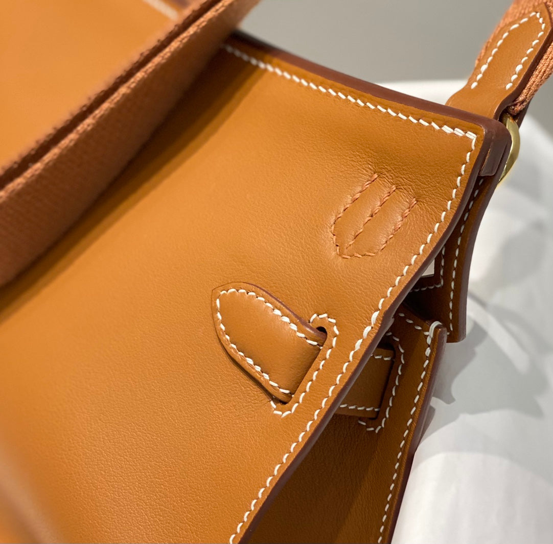 HM JYPSI¨¨RE MINI 23 BRONZE CALFSKIN GOLD HARDWARE