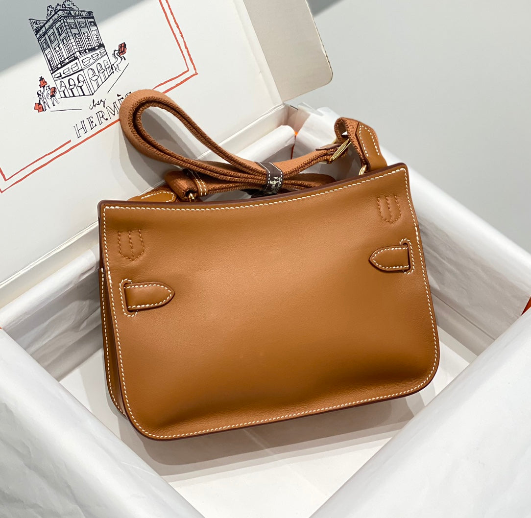 HM JYPSI¨¨RE MINI 23 BRONZE CALFSKIN GOLD HARDWARE