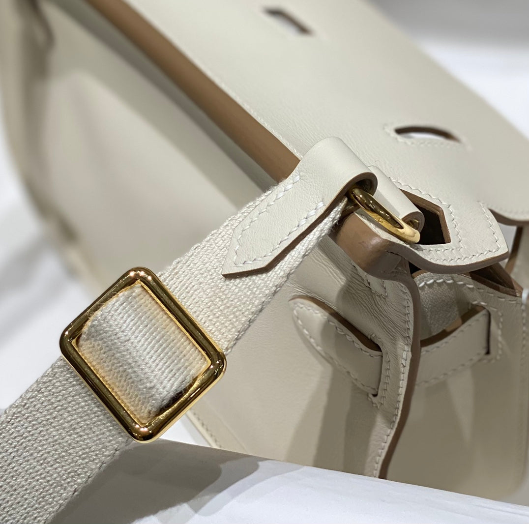HM JYPSI¨¨RE MINI 23 CREAM CALFSKIN GOLD HARDWARE