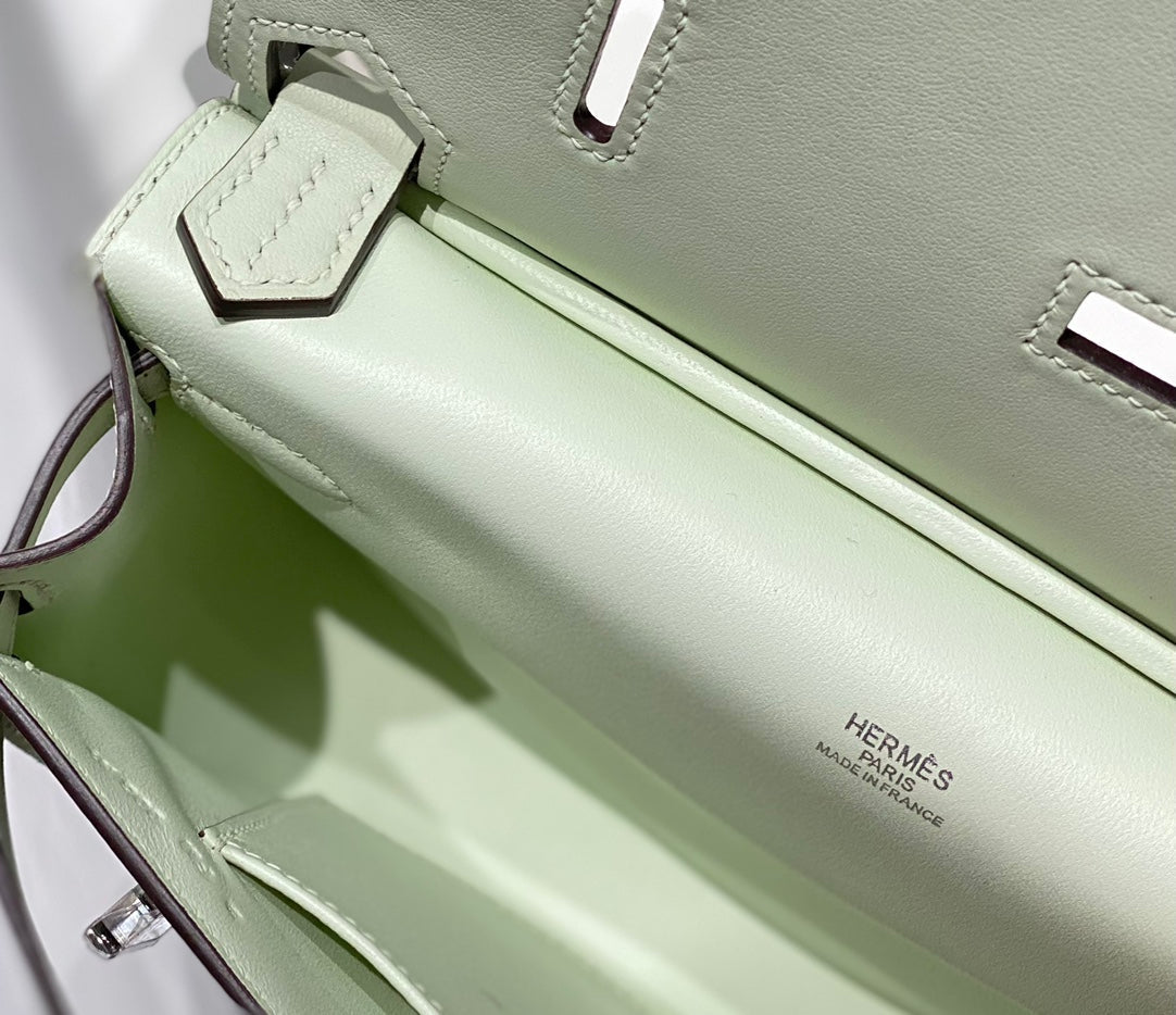 HM JYPSI¨¨RE MINI 23 MINT CALFSKIN SILVER HARDWARE