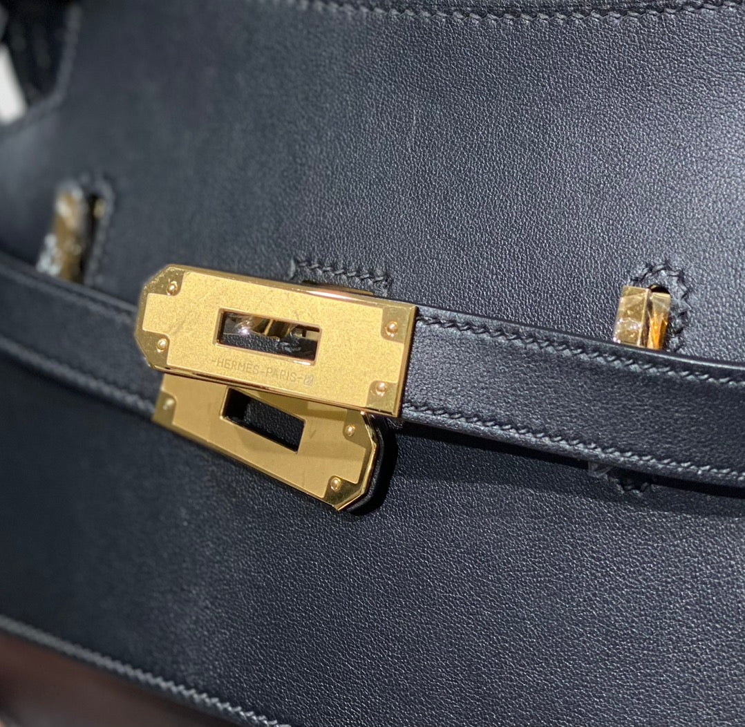 HM JYPSI¨¨RE MINI 23 BLACK CALFSKIN GOLD HARDWARE
