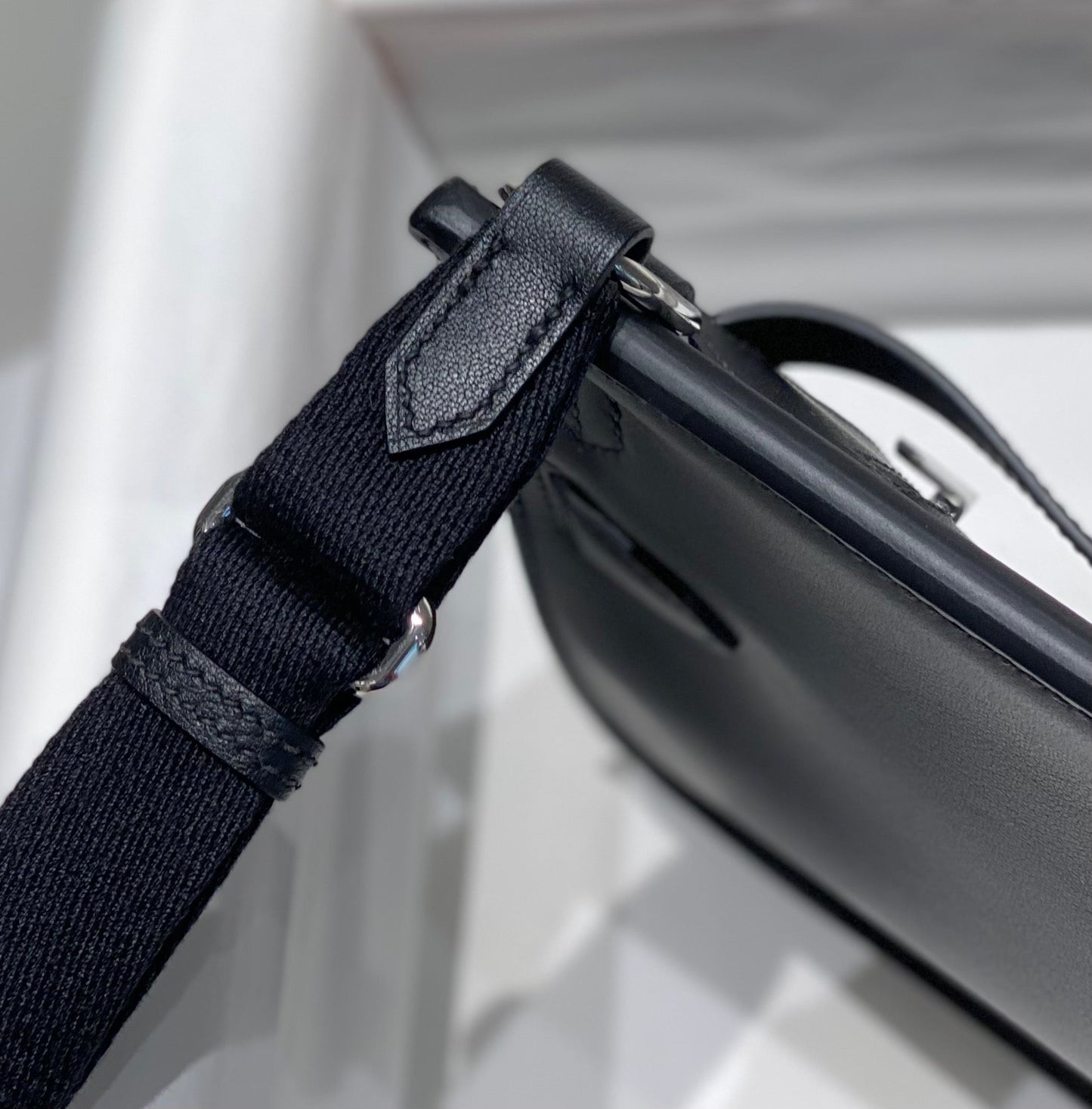HM JYPSI¨¨RE MINI 23 BLACK CALFSKIN SILVER HARDWARE