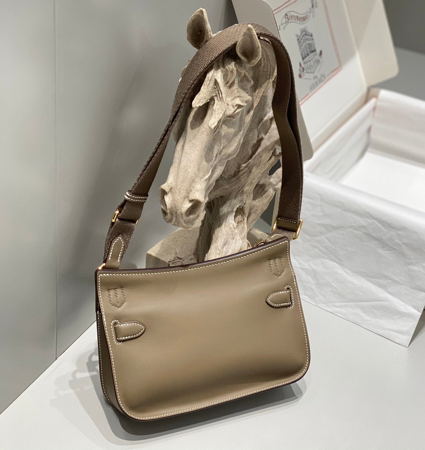 HM JYPSI¨¨RE MINI 23 TAN CALFSKIN GOLD HARDWARE