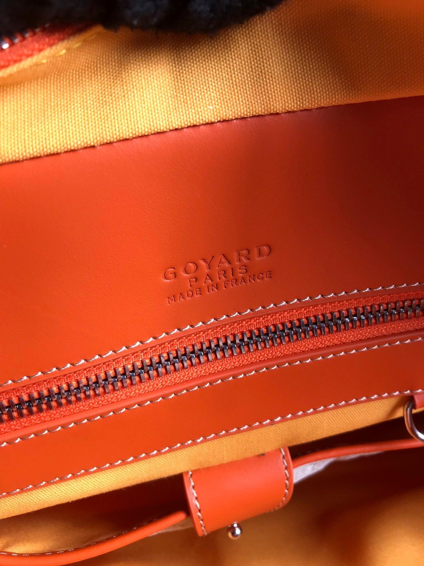 AMBASSADE DOCUMENT CASE 35 IN ORANGE GOYARDINE CANVAS
