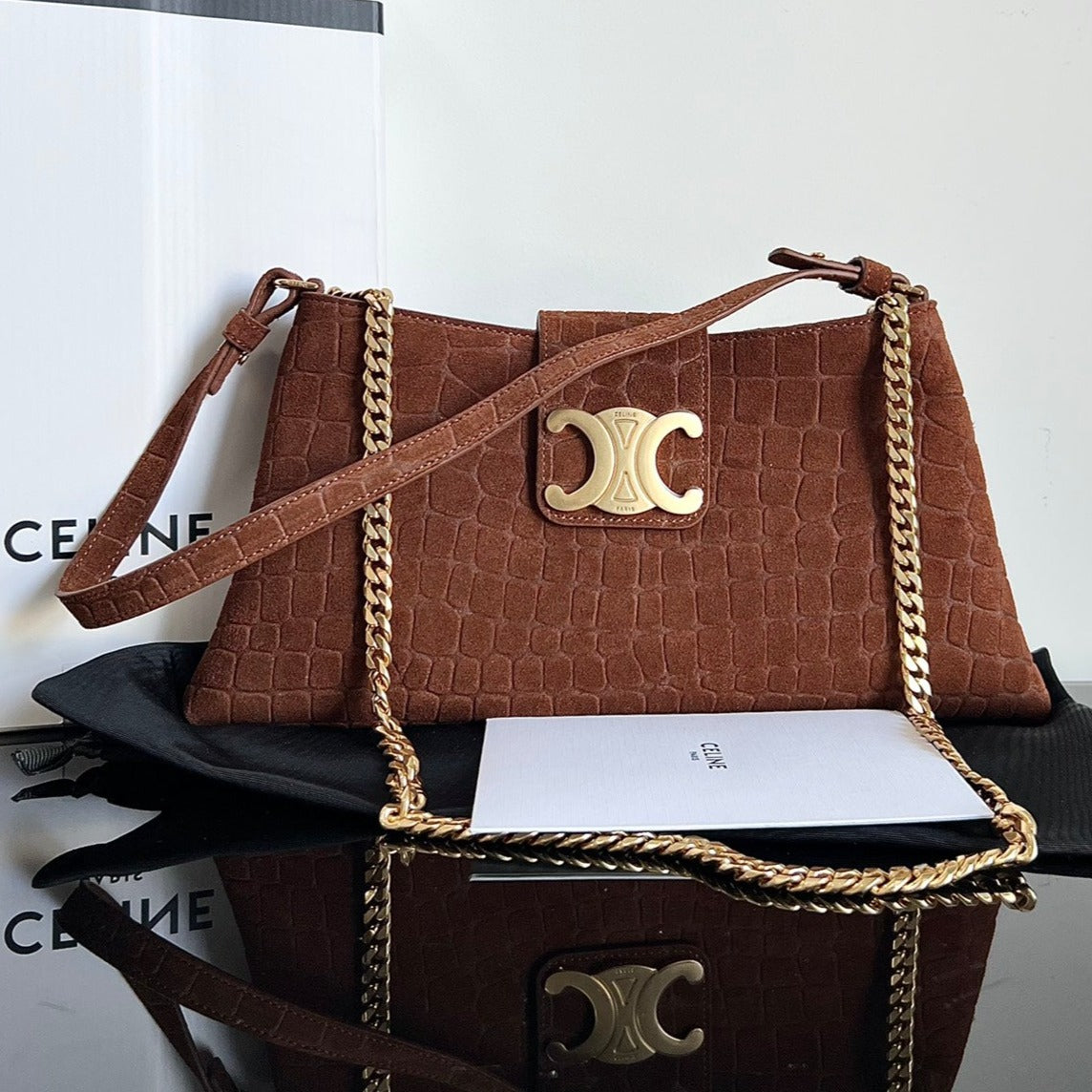 WILTERN TRIOMPHE BAG 31 ORIGINAL SIENNA BROWN LEATHER