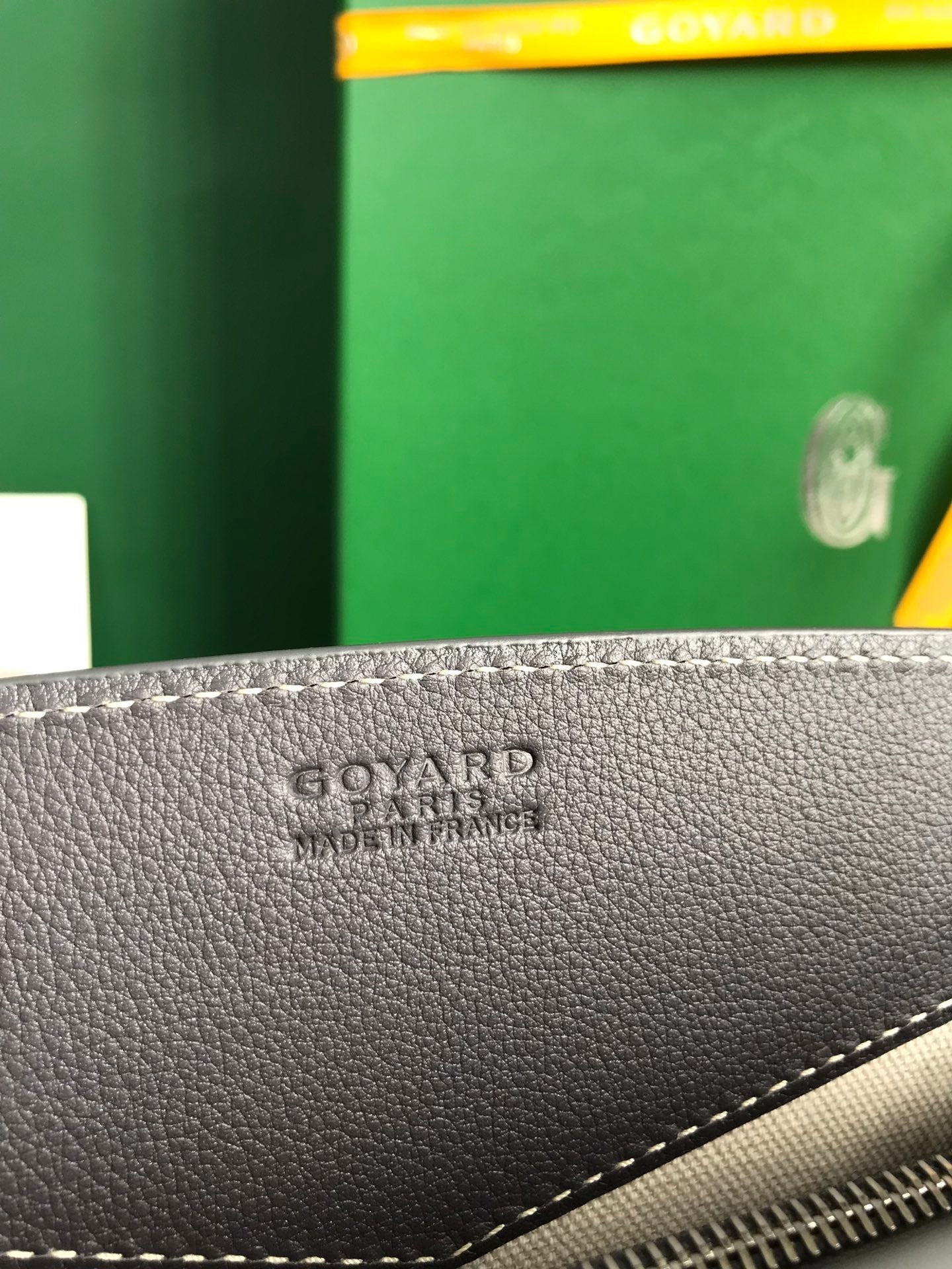 ROUETTE STRUCTUR¨¦ MINI BAG 21 IN GREY BLACK GOYARDINE CANVAS AND CALFSKIN