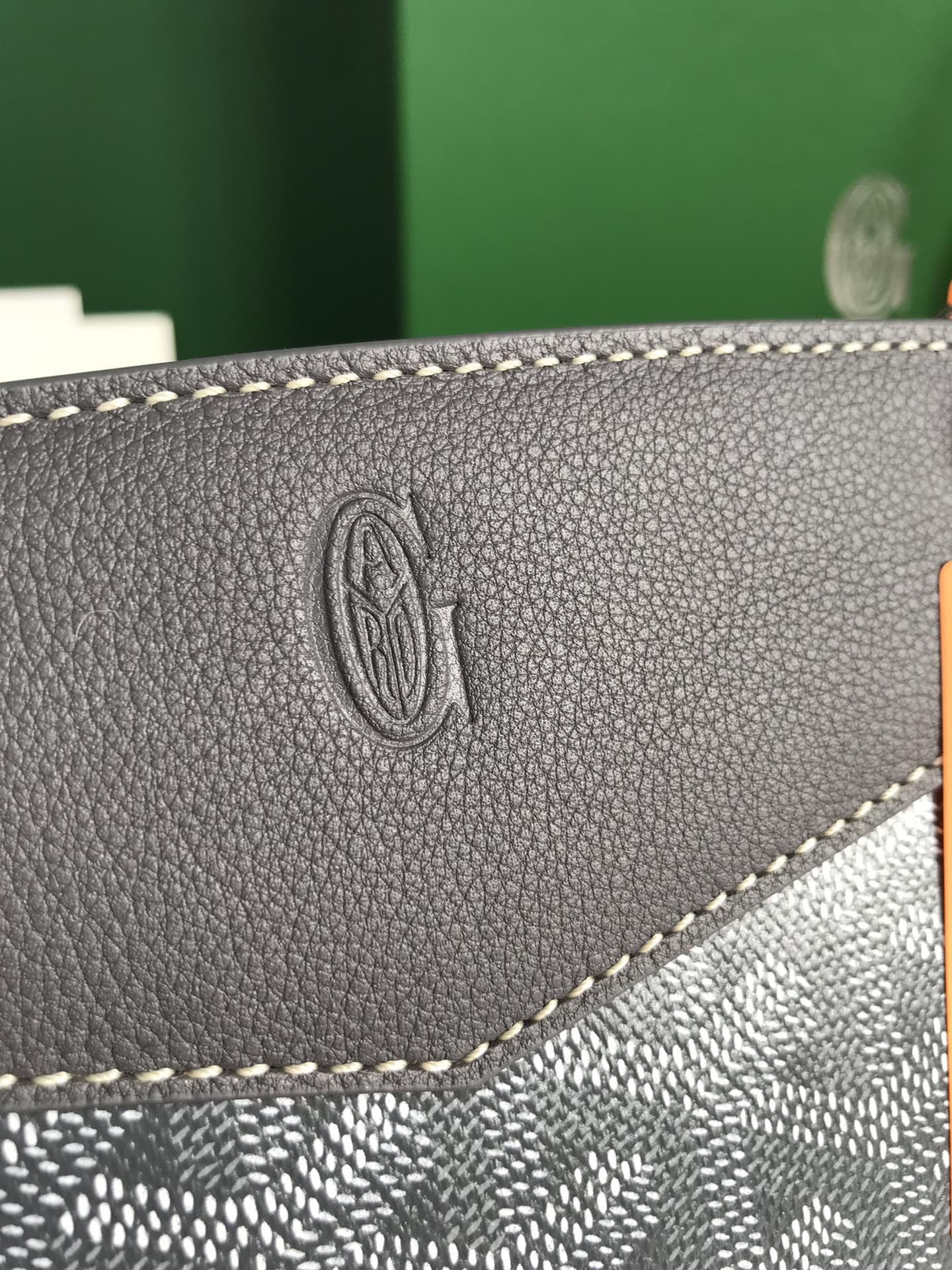 ROUETTE STRUCTUR¨¦ MINI BAG 21 IN GREY BLACK GOYARDINE CANVAS AND CALFSKIN