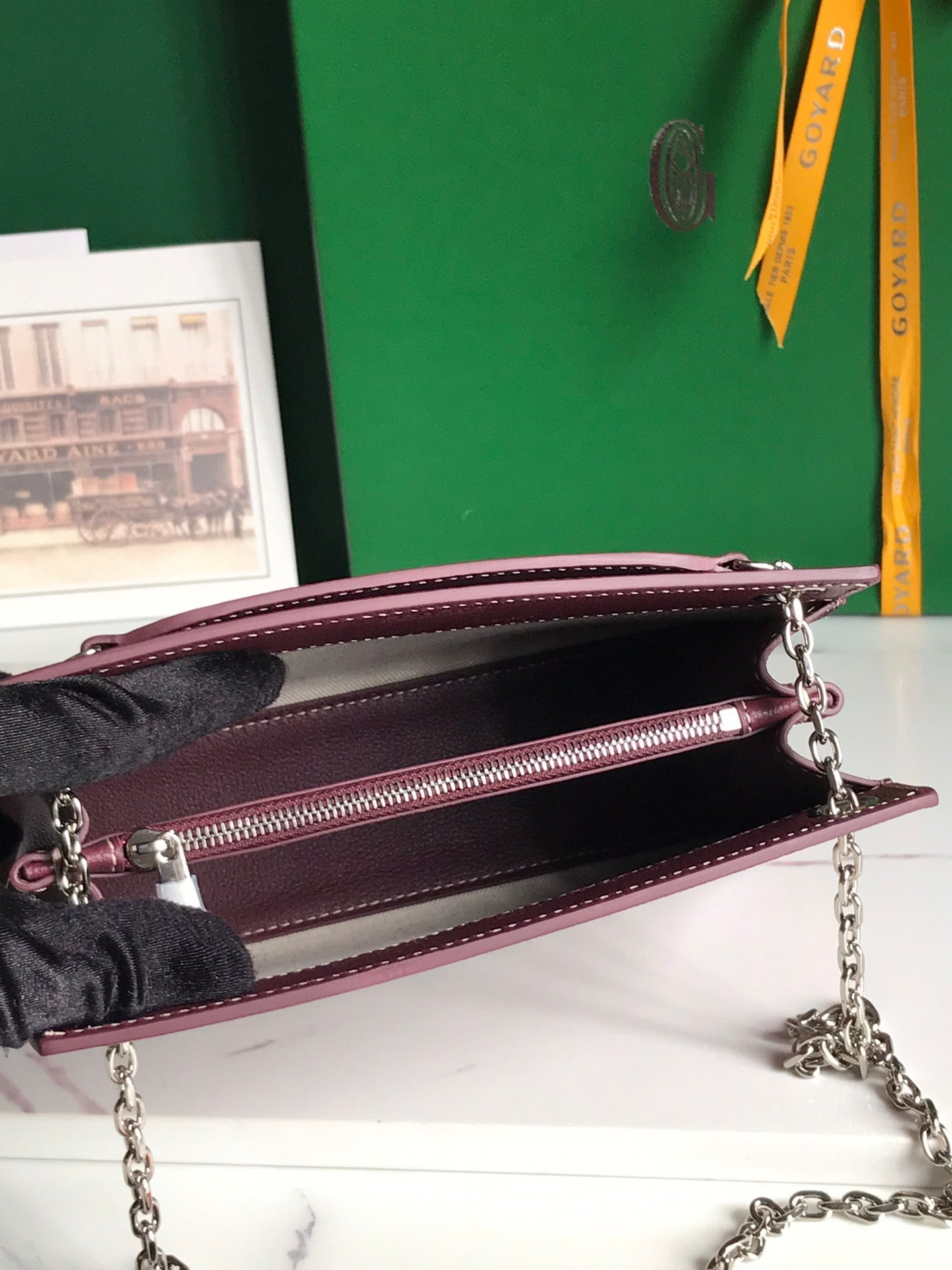 ROUETTE STRUCTUR¨¦ MINI BAG 21 IN WINE RED GOYARDINE CANVAS AND CALFSKIN