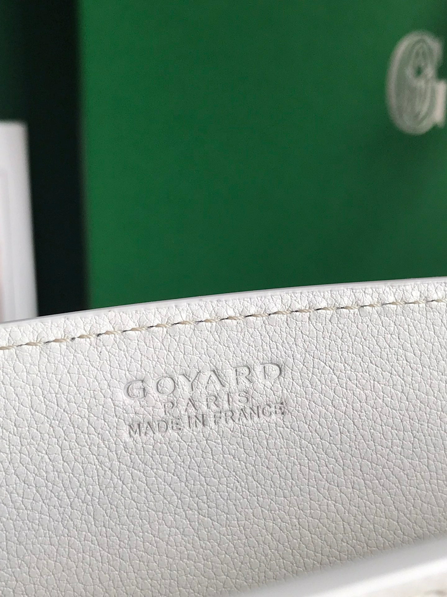 ROUETTE STRUCTUR¨¦ MINI BAG 21 IN WHITE GOYARDINE CANVAS AND CALFSKIN