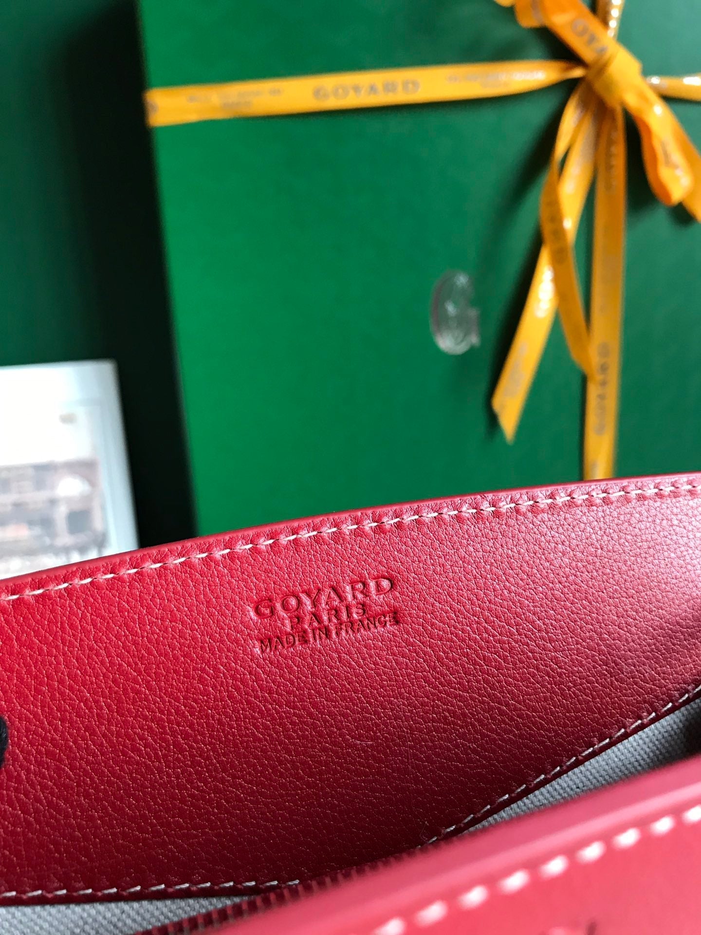 ROUETTE STRUCTUR¨¦ MINI BAG 21 IN CLASSIC RED GOYARDINE CANVAS AND CALFSKIN