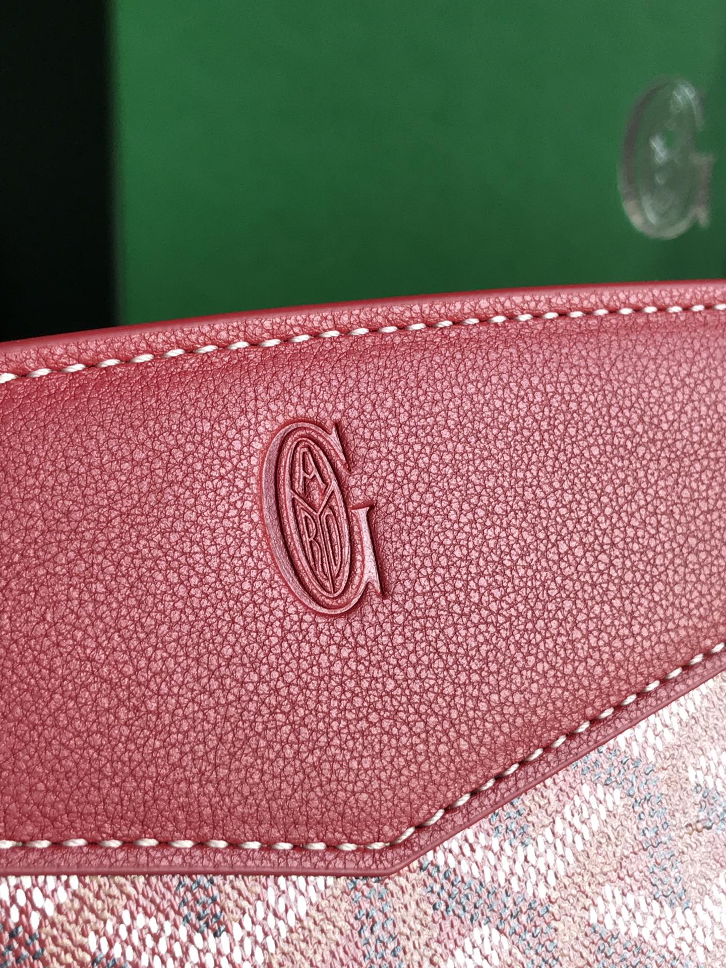 ROUETTE STRUCTUR¨¦ MINI BAG 21 IN CLASSIC RED GOYARDINE CANVAS AND CALFSKIN