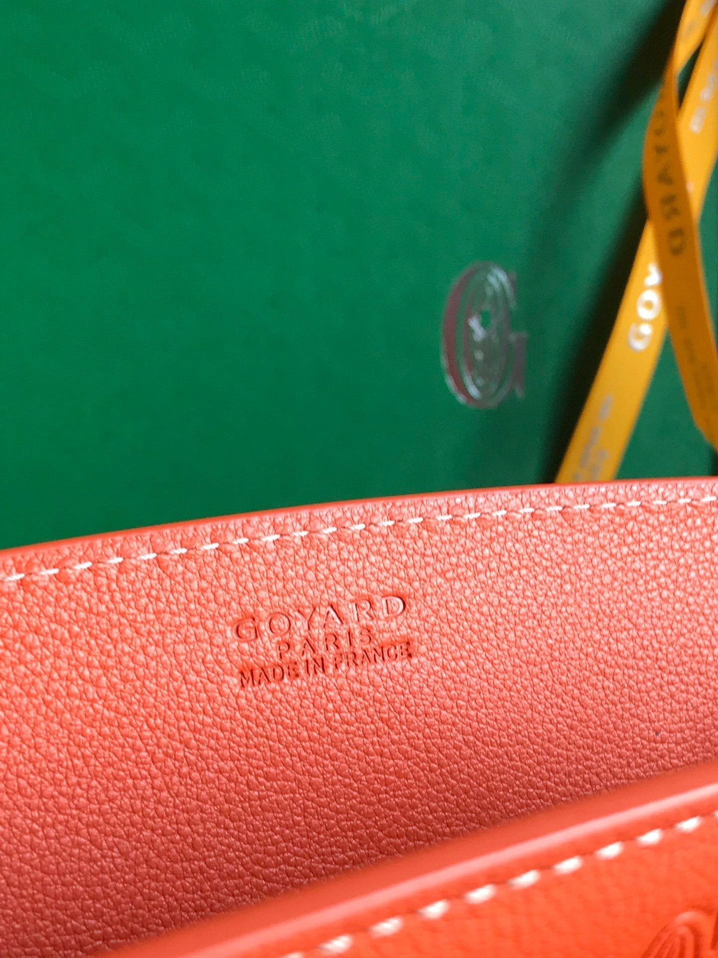 ROUETTE STRUCTUR¨¦ MINI BAG 21 IN ORANGE GOYARDINE CANVAS AND CALFSKIN