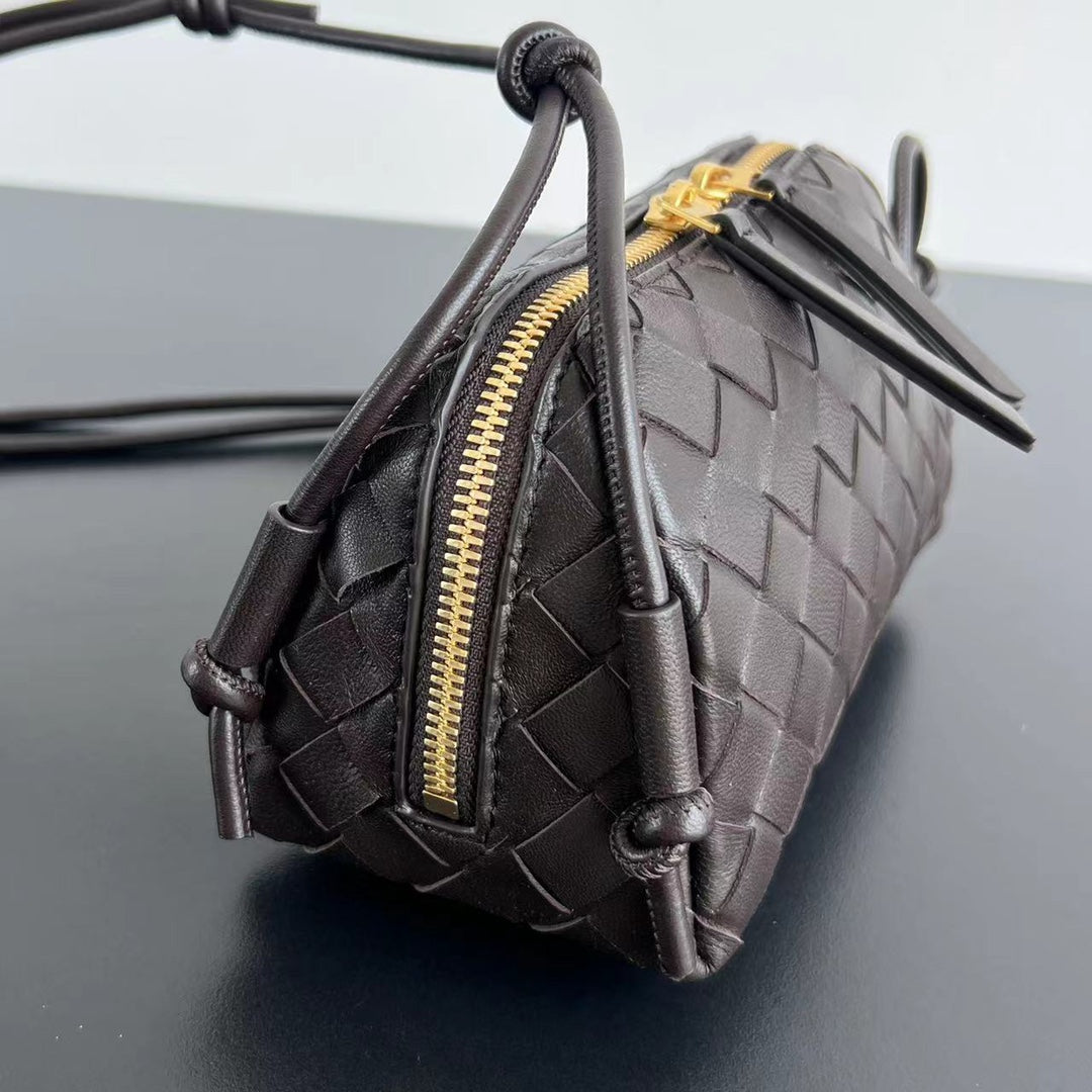 BV Concert Pouch 18.5cm Dark Chocolate Lambskin