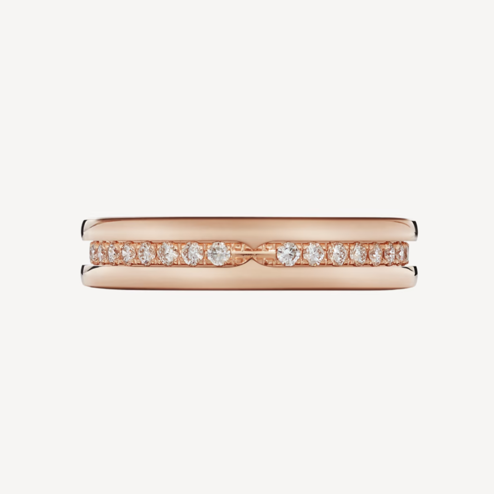 DIANA ZERO 1 ONE-BAND PAVED DIAMONDS ON THE SPIRAL RING