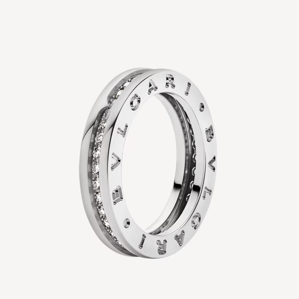 DIANA ZERO 1 ONE-BAND PAVED DIAMONDS ON THE SPIRAL RING