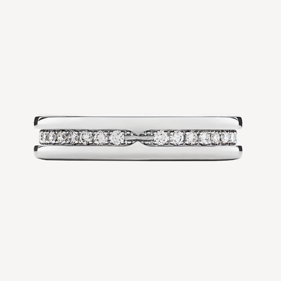 DIANA ZERO 1 ONE-BAND PAVED DIAMONDS ON THE SPIRAL RING
