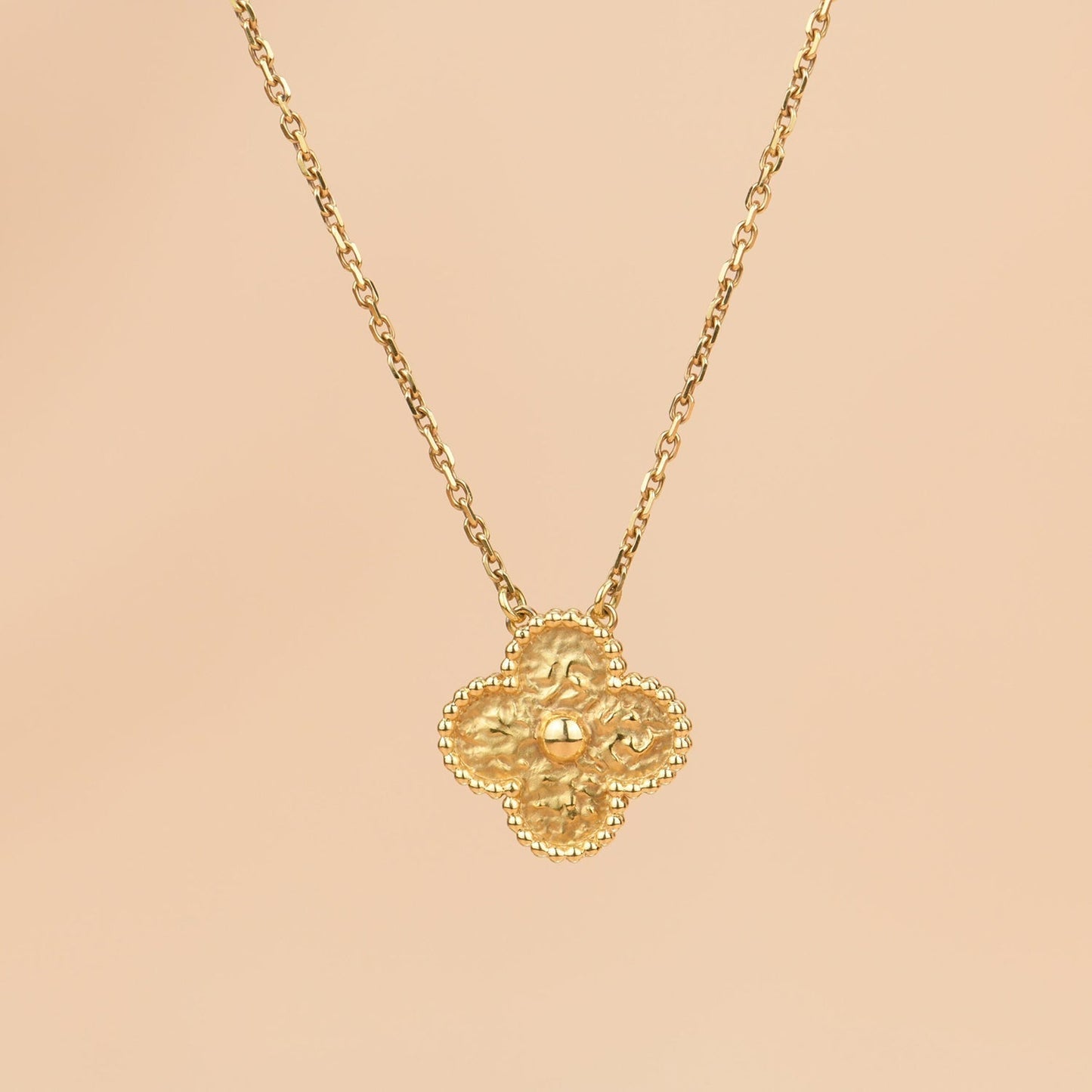 CLOVER 15MM BRONZING NECKLACE