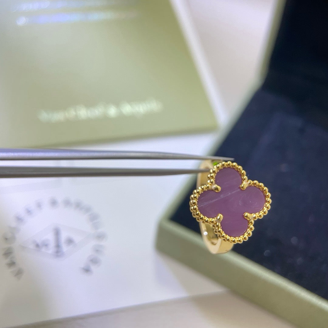 CLOVER PURPLE VIOLET RING