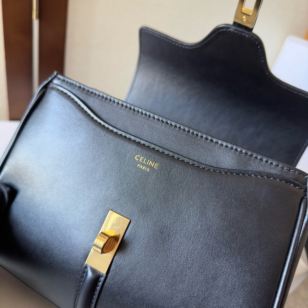 MINI 16 BAG 18CM IN SATINATED CALFSKIN BLACK