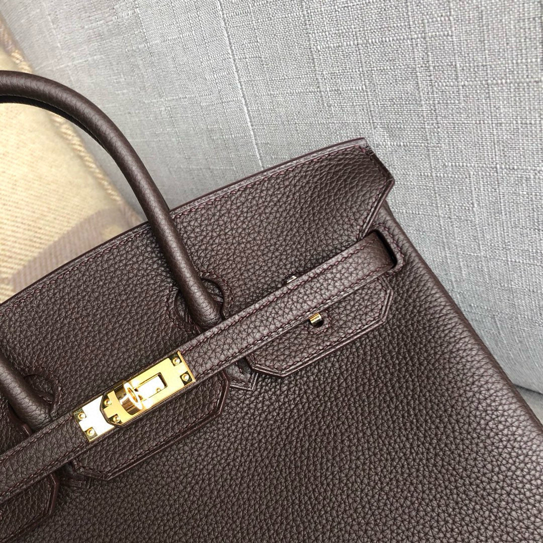 HM BIRKIN CHOCOLATE TOGO LEATHER