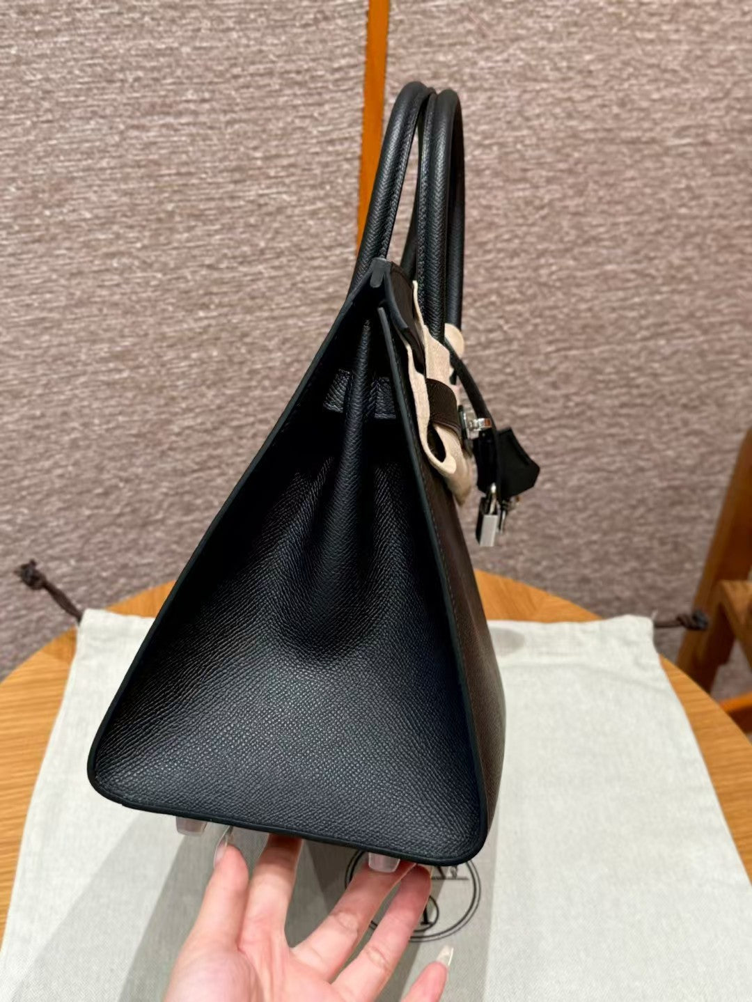 HM BIRKIN SELLIER BLACK EPSOM LEATHER SILVER HARDWARE