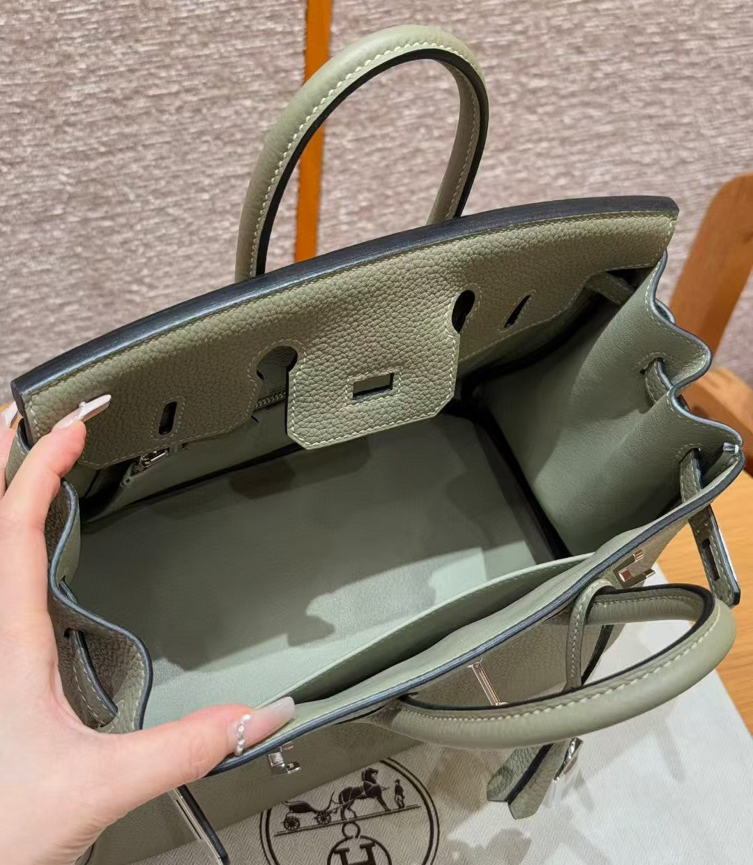 HM BIRKIN BAG 30 OLIVE TOGO SILVER HARDWARE