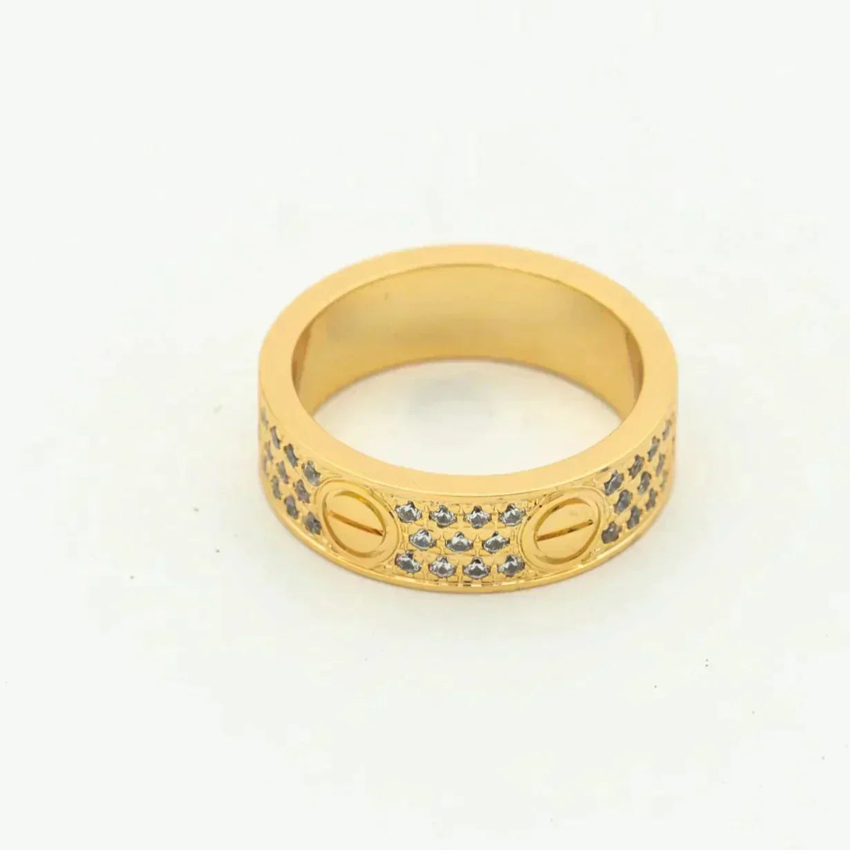 DIANA LOVE RING 6MM DIAMONDS PAVED