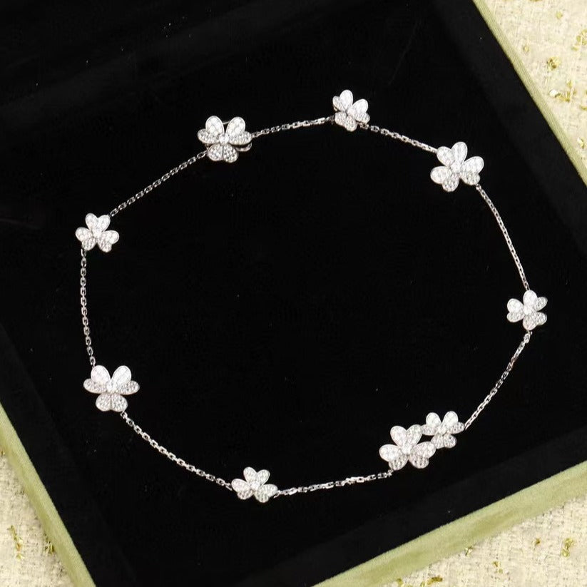 Collier 9 fleurs en argent Diana Frivole