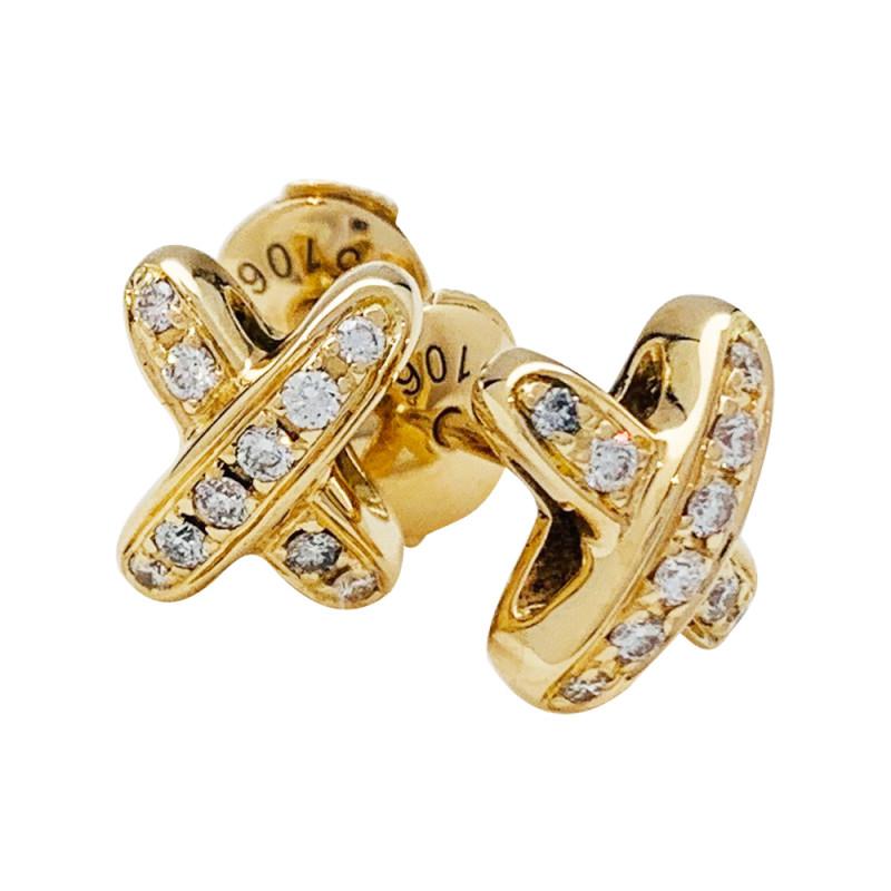 BOUCLES D'OREILLES DIANA JEUX DE OR DIAMANT