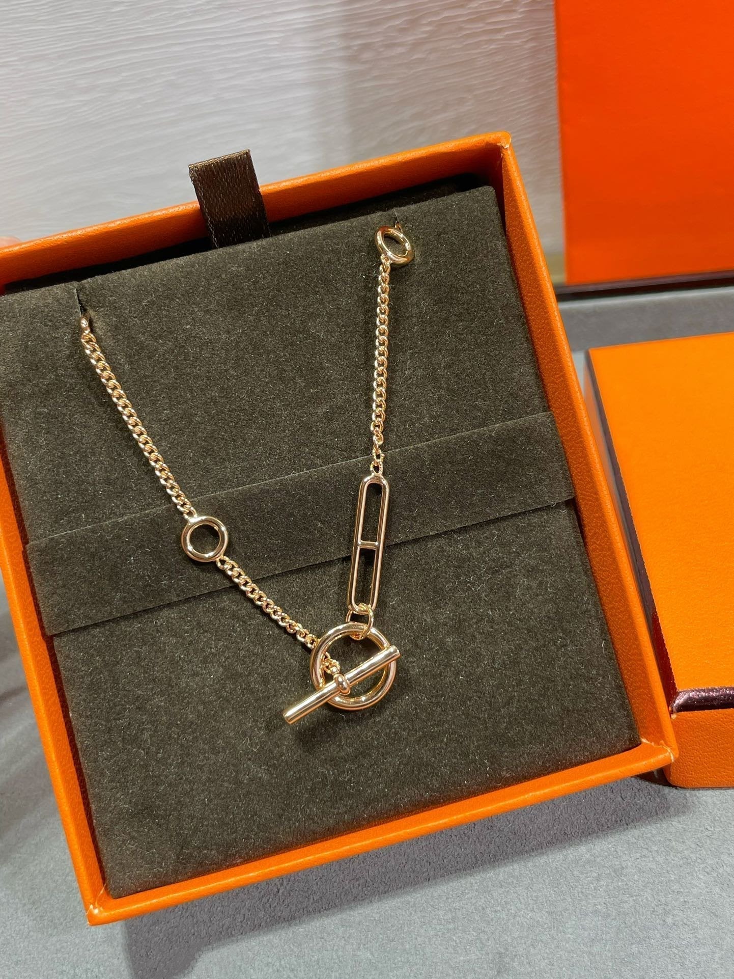 DIANA HM STERLING SILVER CHAINE D'ANCRE HEART