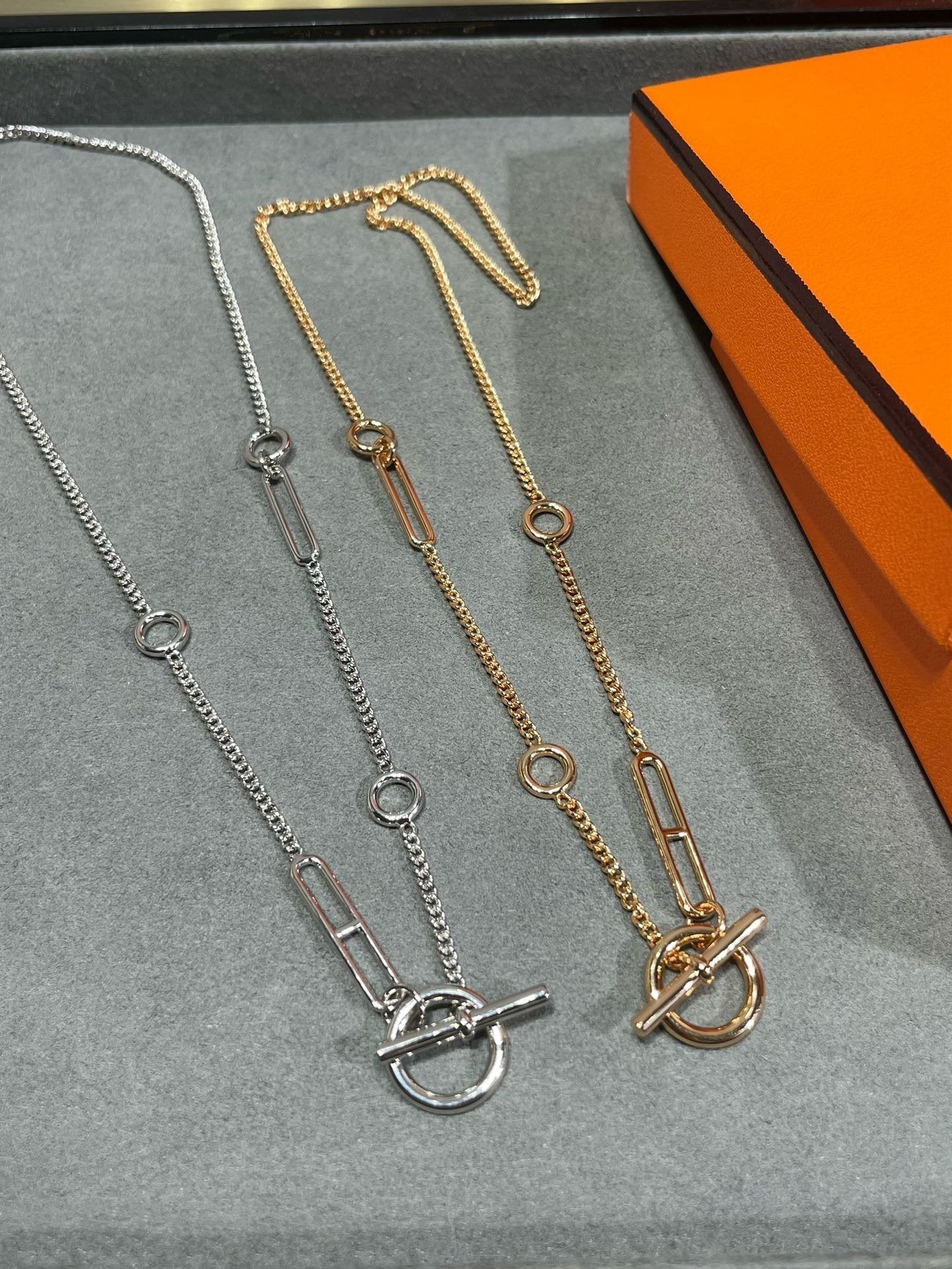 DIANA HM STERLING SILVER CHAINE D'ANCRE HEART