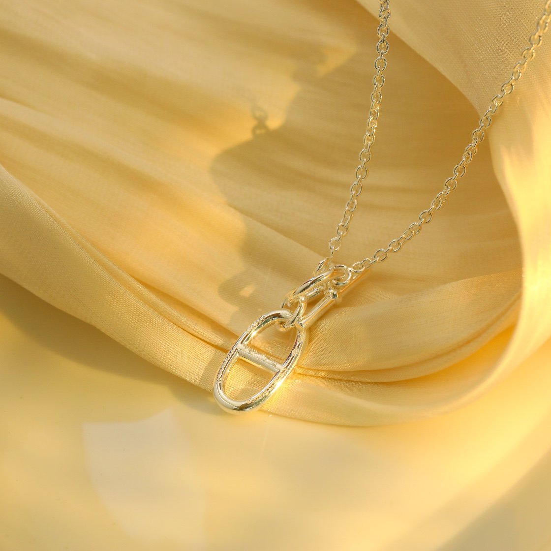 DIANA HM CHAINE D'ANCRE PENDANT NECKLACE STERLING SILVER