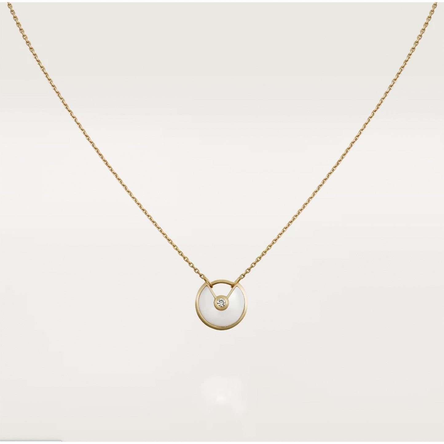 DIANA AMULETTE ROSE GOLD MOP NECKLACE