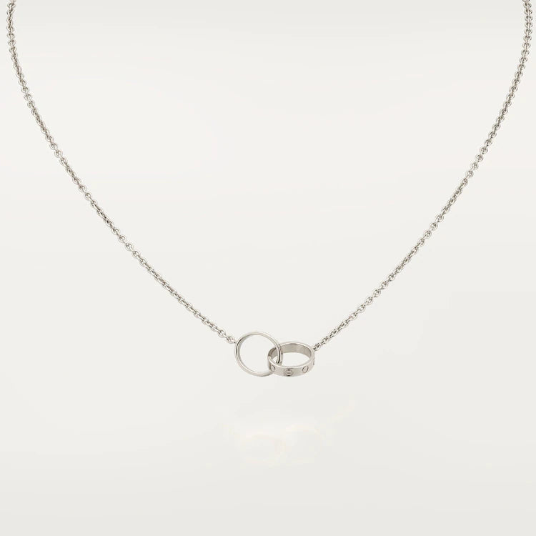 DIANA LOVE NECKLACE PINK GOLD AND SILVER