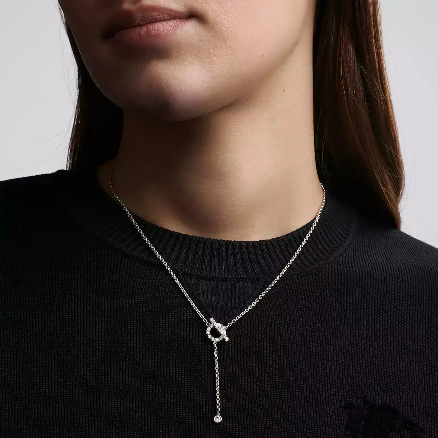 DIANA FINESSE SILVER DIAMOND NECKLACE