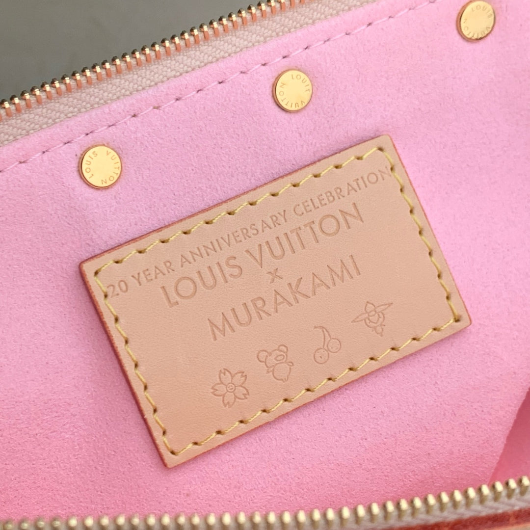 LV x TM Pochette Accessoires 22cm Sakura Brown Cherry Blossom Monogram Canvas