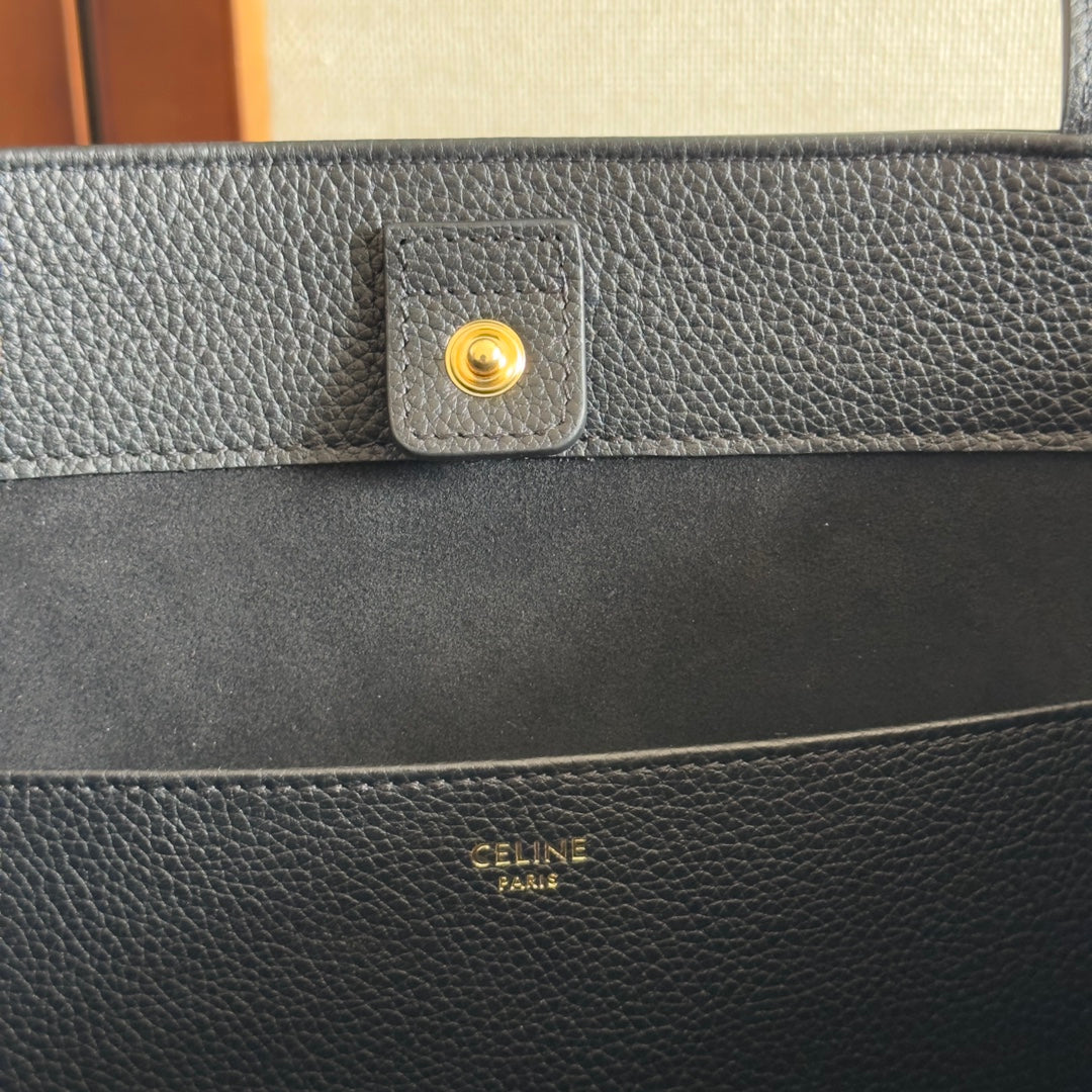 SMALL CABAS ANA?S CUIR TRIOMPHE 28 IN BLACK GRAINED CALFSKIN