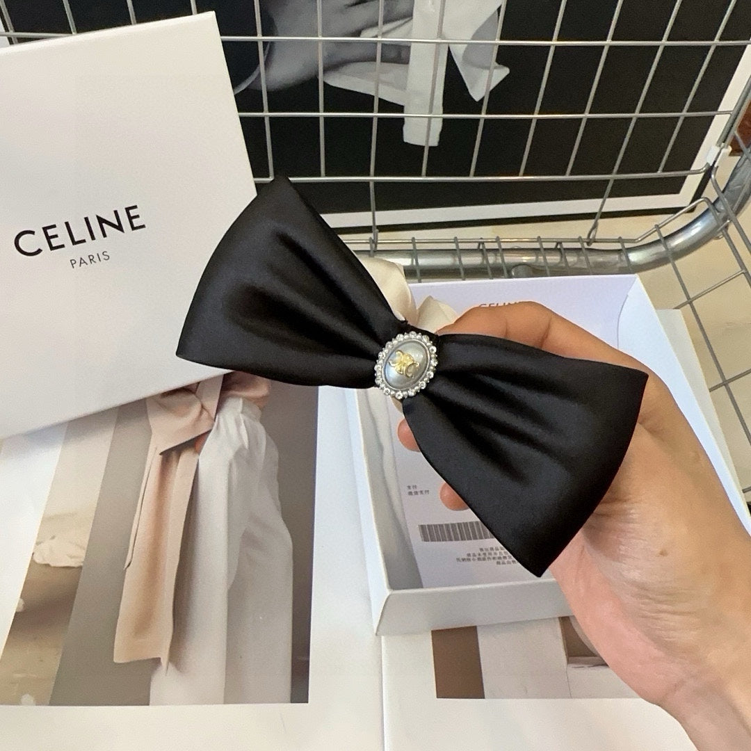 WHITE MIX BLACK SILK SCRUNCHIE 410891