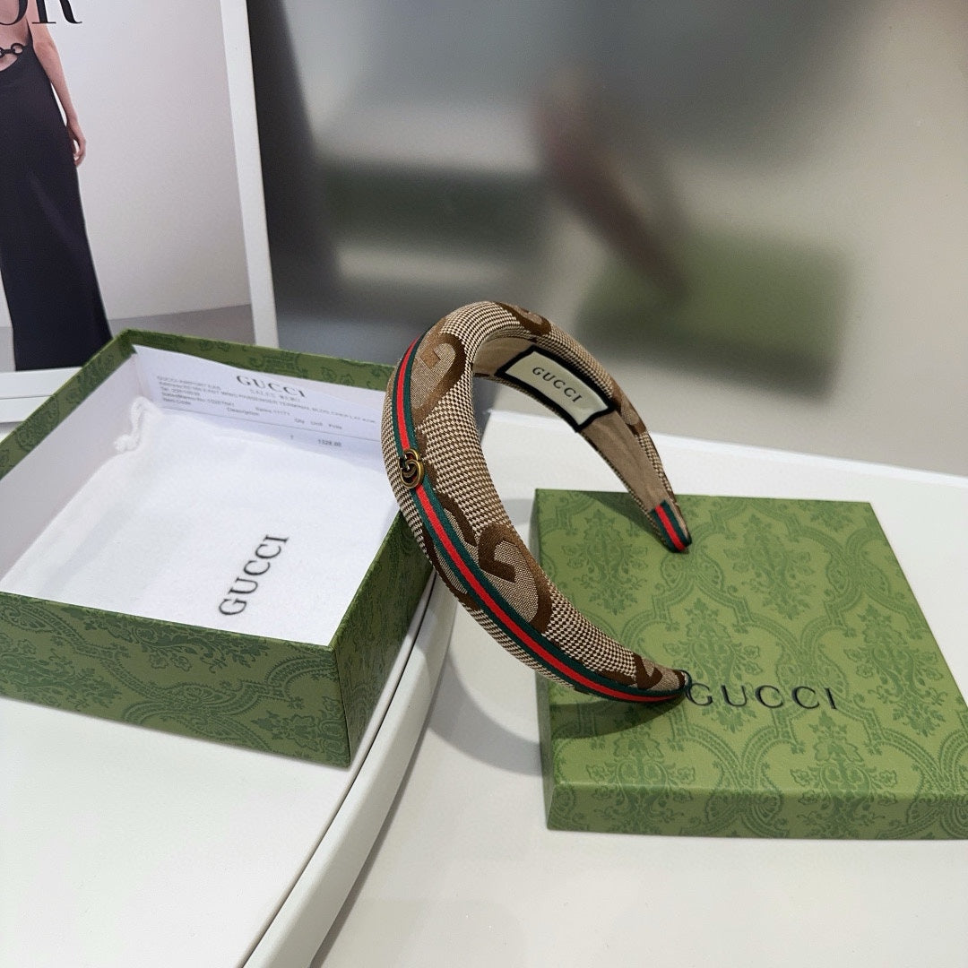 THICK HEADBAND IN BEIGE CANVAS WITH WEB 423670
